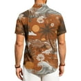 thumbnail image 5 of Dresfit Polo Shirts Men Graphic Short Sleeve Hawaiian Shirt 2026 Summer Button Down Tropical Aloha Shirt Loose Big and Tall Oversized Holiday Mokaloha Shirt Earthy Yellow 4XL, 5 of 8
