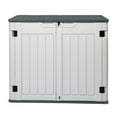 thumbnail image 2 of Zimtown 260 Gallon Outdoor Storage Deck Box HDPE Plastic White, 2 of 9