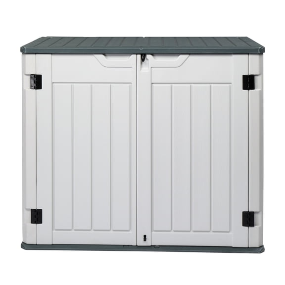 Ktaxon 260 Gallon Storage Deck Box Courtyard Storage Box HDPE Plastic,Gray