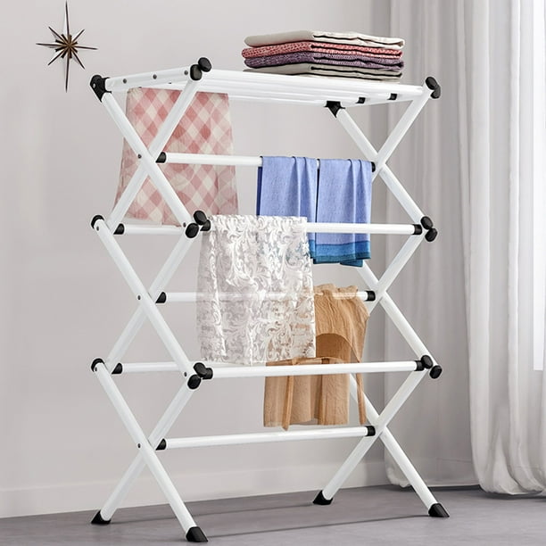 Tendedero plegable Soporte de metal Colgando Ahorro de espacio Multifuncion Hogar TFixol Tendedero Walmart en linea