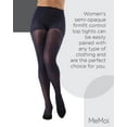 thumbnail image 7 of MeMoi Women's Semi-Opaque FirmFit Control Top Tights - Womens - Female (Small/Medium, Navy), 7 of 7