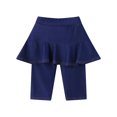 thumbnail image 3 of URMAGIC Little Girls' Casual Capri Leggings with Ruffle Skirt Pants for Toddler & Kids 3-11 Years, 3 of 17