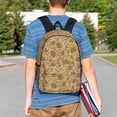 thumbnail image 4 of Easygdp Brown Flowers Mochila Ligera de 15 Pulgadas para Estudiantes, Mochila Cómoda para la Escuela y Viajes, Correas Ajustables, 4 of 6