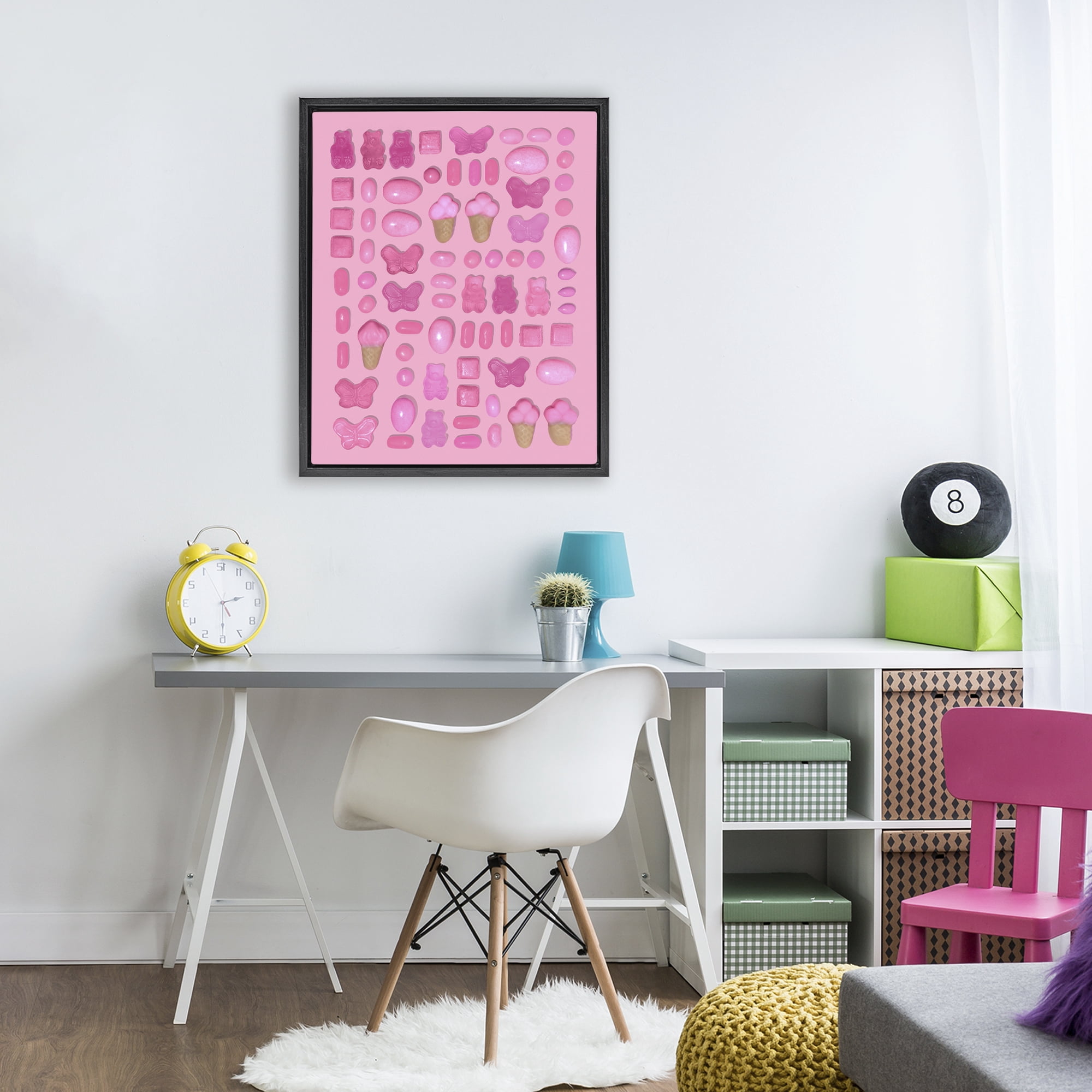 Stupell Industries Pink Toned Candies Black Framed Floater Canvas Wall Art, design by LISH Creative