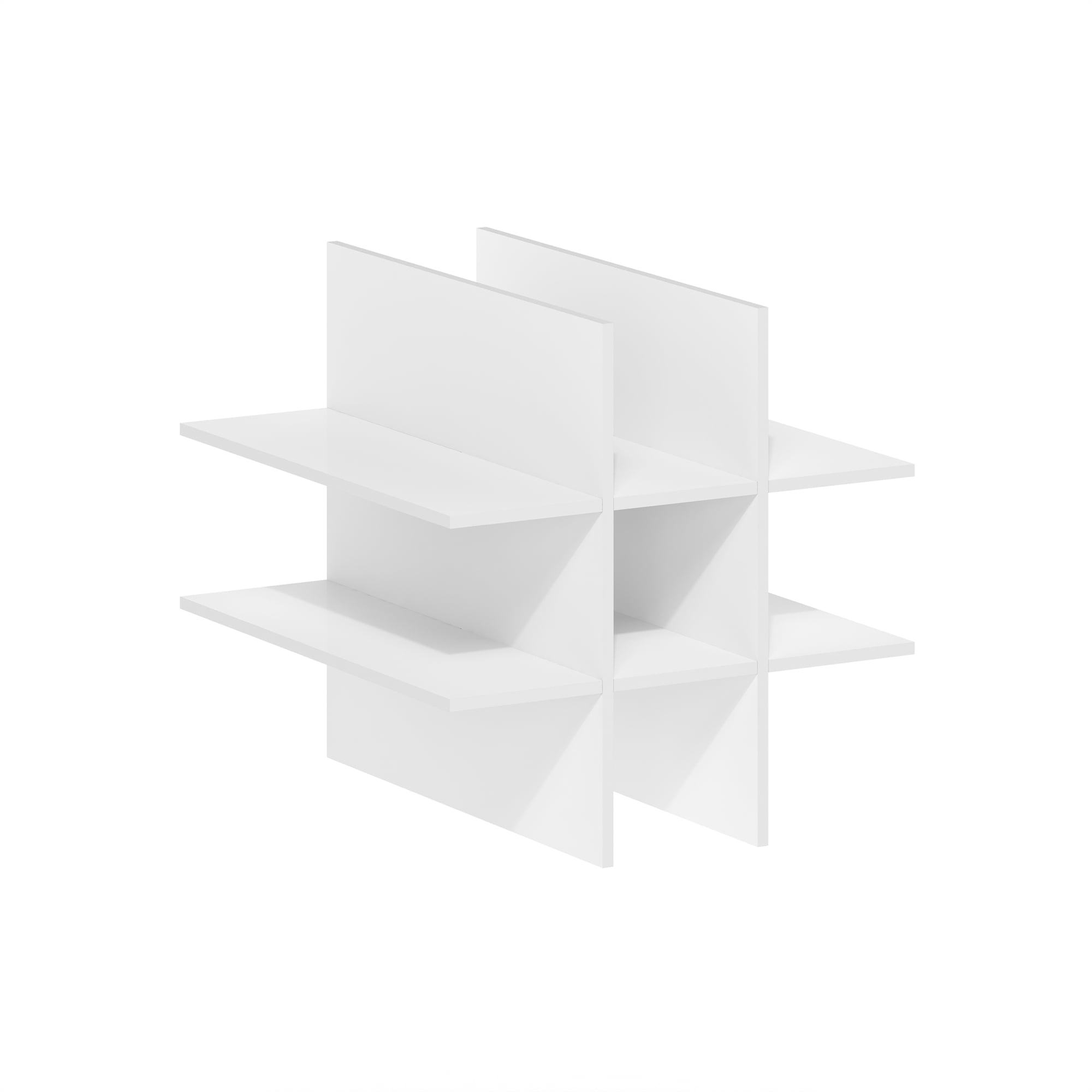 Furinno CUBICLE 9-Compartment Bottle Storage Cube Organizer Insert in White