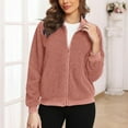 thumbnail image 2 of Women's Soft Zip Up Jacket Cozy Lined Outerwear For Winter Warmth Lightweight Comfortable Casual Everyday Wear, 2 of 5