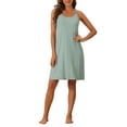 thumbnail image 2 of INSPIRE CHIC Vestido de pijama sin mangas para mujer Chemise Modal Camisones Camisetas de noche con tirantes Espagueti Nochegowns L Verde, 2 of 6