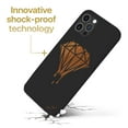 thumbnail image 3 of Case Yard Wooden Case for iPhone-12-Pro-Max Soft TPU Silicone cover Slim Fit Shockproof Wood Protective Phone Cover for Girls Boys Men and Women Supports Wireless Charging Dripping Diamond Design, 3 of 7