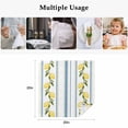 thumbnail image 4 of Lemon Striped Cloth Napkins, Yellow Fruit Blue White Geometric Washable and Reusable Dinner Napkins Set of 4, Table Napkin for Kitchen Party Birthday Wedding Hotel Housewarming 20"x20", 4 of 8