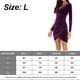 thumbnail image 2 of Vestido de cóctel con escote en V, manga larga, tubo de terciopelo plisado, 2 of 6