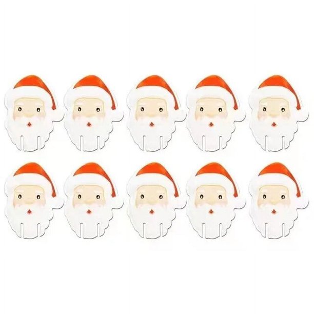 10 unidades/juego de tarjetas de copa de Navidad, fiesta de Navidad, sombrero de Papá Noel, decoración de copa de vino, decoraciones para el lugar de la Mesa del hogar, suministros para fiesta de Navi