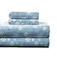 thumbnail image 3 of Pointehaven Heavy Weight Printed Flannel 100-Percent Cotton Sheet Set, Twin, Snow Flakes, 3 of 4