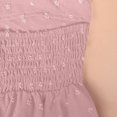 thumbnail image 4 of Elvqul Solid Dresses Women Short Sleeve Square Neck Midi Silk Pink Ruffled Ladies Dresses, 4 of 8