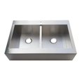 thumbnail image 1 of Modern Edinburg Drop-In 33 in. Double Bowl Kitchen Sink - Brushed, 1 of 1