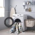 thumbnail image 3 of SAFAVIEH Martha Stewart Charmaine Floral Machine Washable Area Rug, Light Blue/Rust, 3' x 5', 3 of 11