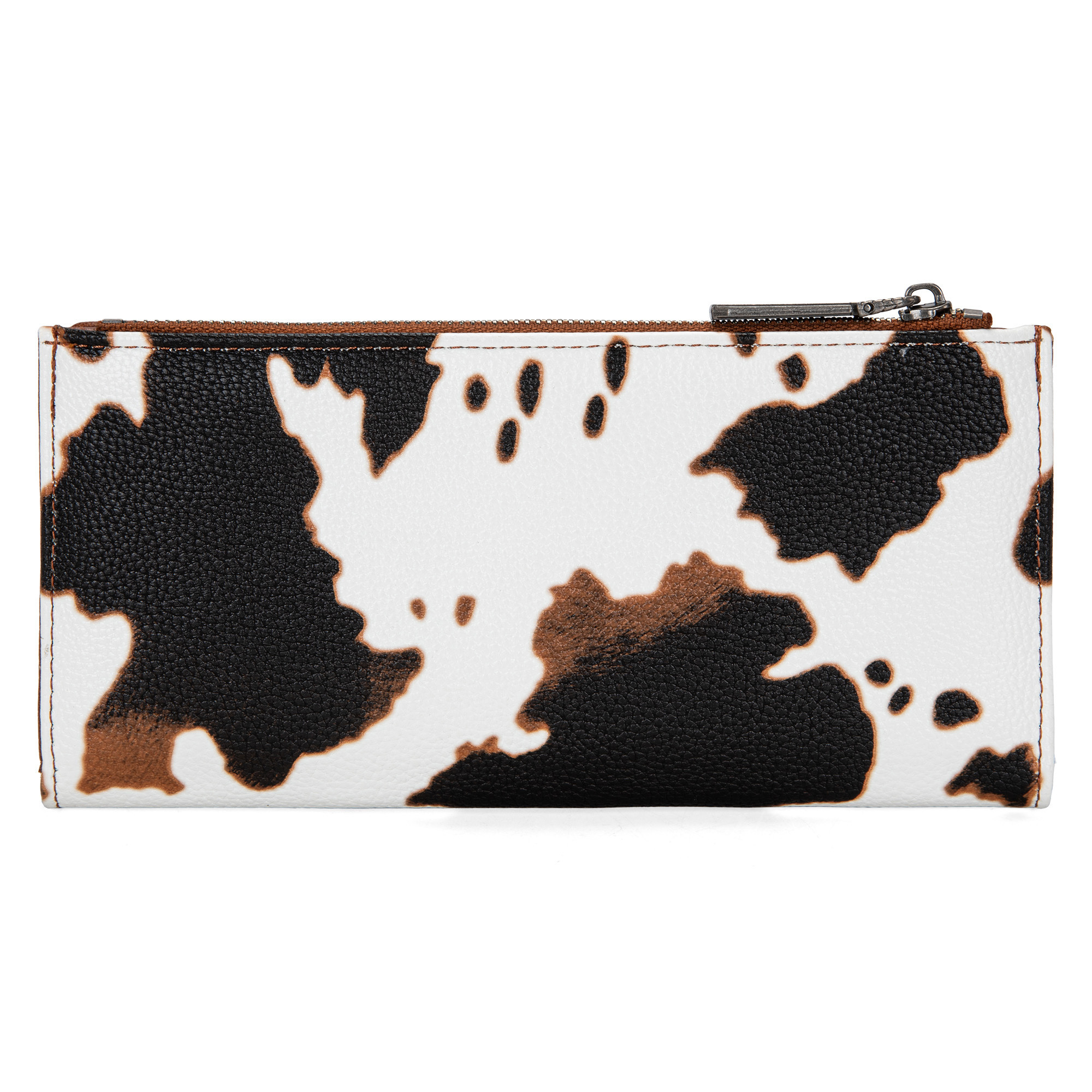 Wrangler Cow Print Womens Bifold Wallet Brown photo 3