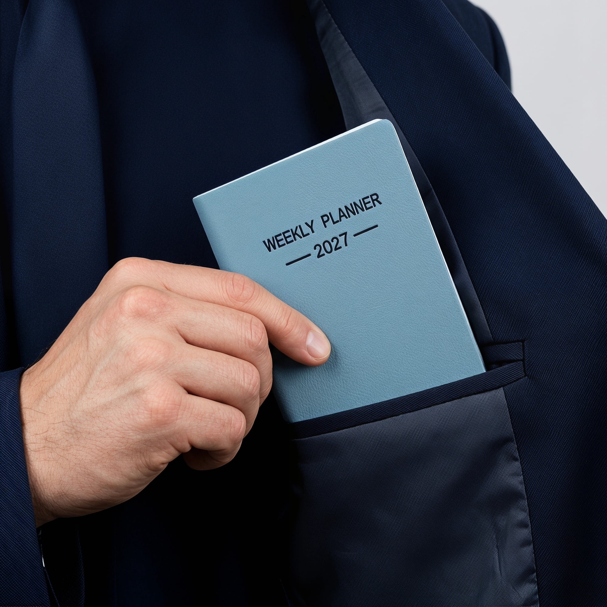 FELTECHELECTR Blue 2027 Weekly Planner Book with Portable Design for Professional Daily Scheduling