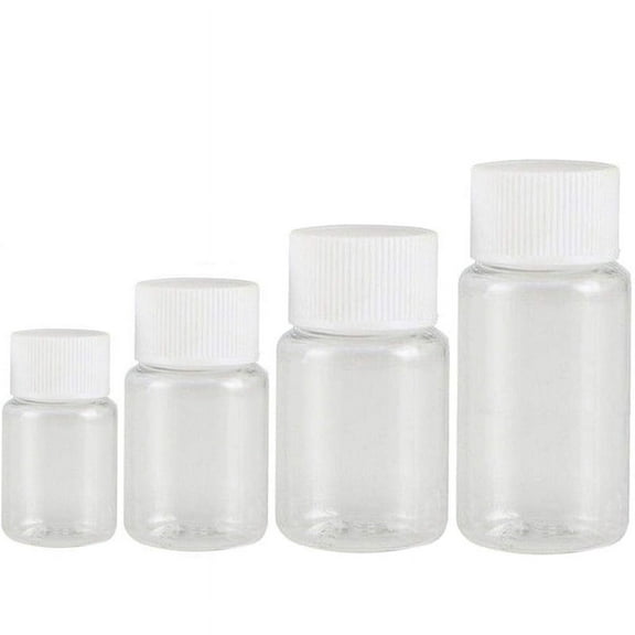 10Pcs 15ml/20ml/30ml/50ml/100ml Refillable Seal Bottles Vials Reagent store Container Plastic Screw cap