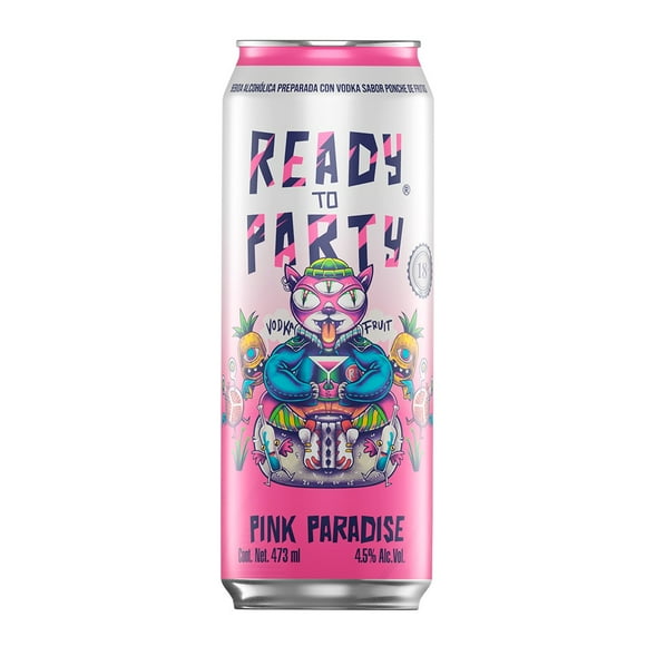 Pack de 12, PINK PARADISE 473 MLLata READY TO PARTY PINK PARADISE PINK PARADISE