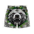 thumbnail image 5 of UVEASISHA Animal Cartoon Swim Trunks for Men Loose Casual Summer Beach Shorts Fashion Straight Leg Vacation Shorts with Pockets Gray L, 5 of 9