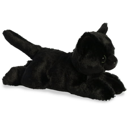 Aurora - Small Black Mini Flopsie - 8.5" Twilight Cat - Adorable Stuffed Animal