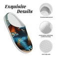 thumbnail image 5 of Lsque Adorable Blue Baby Dragon Pattern Womens Comfort Cotton on Scuff With Memory Foam and Anti-skid Sole Slipper-37/38, 5 of 7