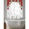 thumbnail image 5 of Red Roses Valentine's Day Sheer Curtains 72 Inch Length 2 Panels Set, Romantic Spring Floral Voile Window Treatment Rod Pocket Curtains Sheers Drapes for Bedroom/Living Room/Kitchen 52"x72"x2, 5 of 7