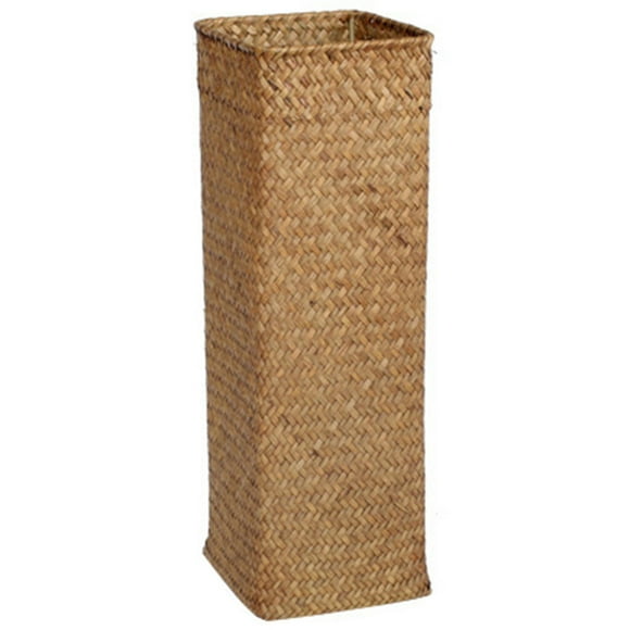 icolorfuled Brown Seaweed Woven Vase for Storage Decorative Tulip Bottle Practical and Stable Small Vase 4.7 Inches