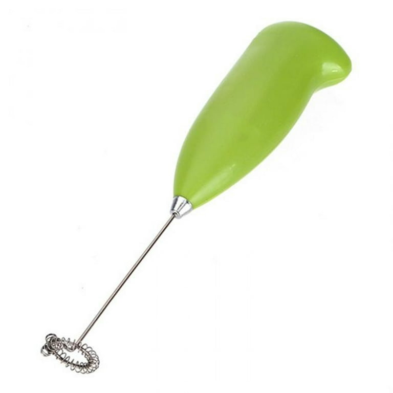 Kitchen Electric Mini Handle Cooking Eggbeater Juice Hot Drinks Milk Frother Coffee Stirrer Foamer Whisk Mixer(Without Battery), Size: 22.5, Green