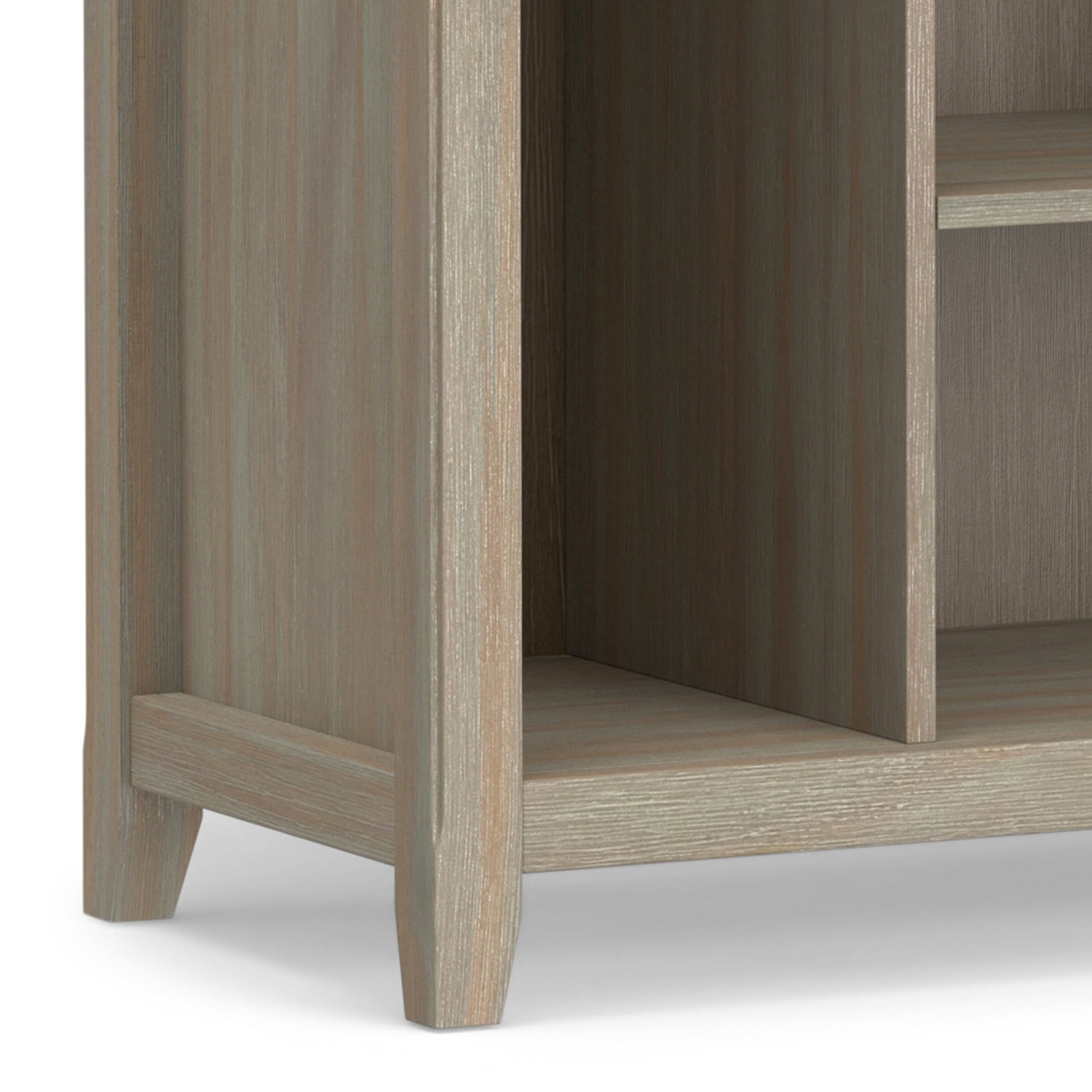 Simpli Home Amherst SOLID WOOD 44 inch x 44 inch Transitional Multi Cube Bookcase and Storage Unit in Distressed Grey
