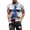 White, variant on TIHLMK Mens Tshirts Men's Street Fashion Casual Cross Print Round Neck Short Sleeve