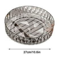 Rotating Seasoning Rack Acrylic, Rotates 360 Degrees, Easily Organize Your Fridge, Cabinet or Counter - Carousel Storage for Food, Spices （Gray）