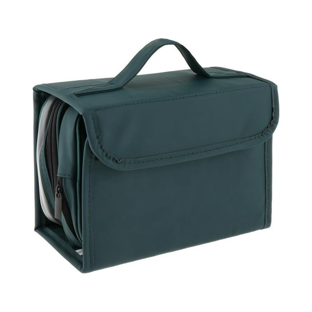 Bolsa de Almacenamiento de Cosméticos de Viaje, Bolsa Organizadora de Equipaje Impermeable Portátil, Organizador de Maquillaje para Kits de Maquillaje Verde
