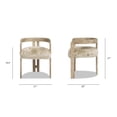 thumbnail image 3 of Millwick 21" Low Back Genuine Sheepskin Fur Dining Chair - Natural Blonde Fur, 3 of 9