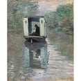 thumbnail image 2 of Claude Monet 12x14 Black Ornate Wood Framed Double Matted Museum Art Print Titled: The Studio Boat (Le Bateau-Atelier) (1876), 2 of 5