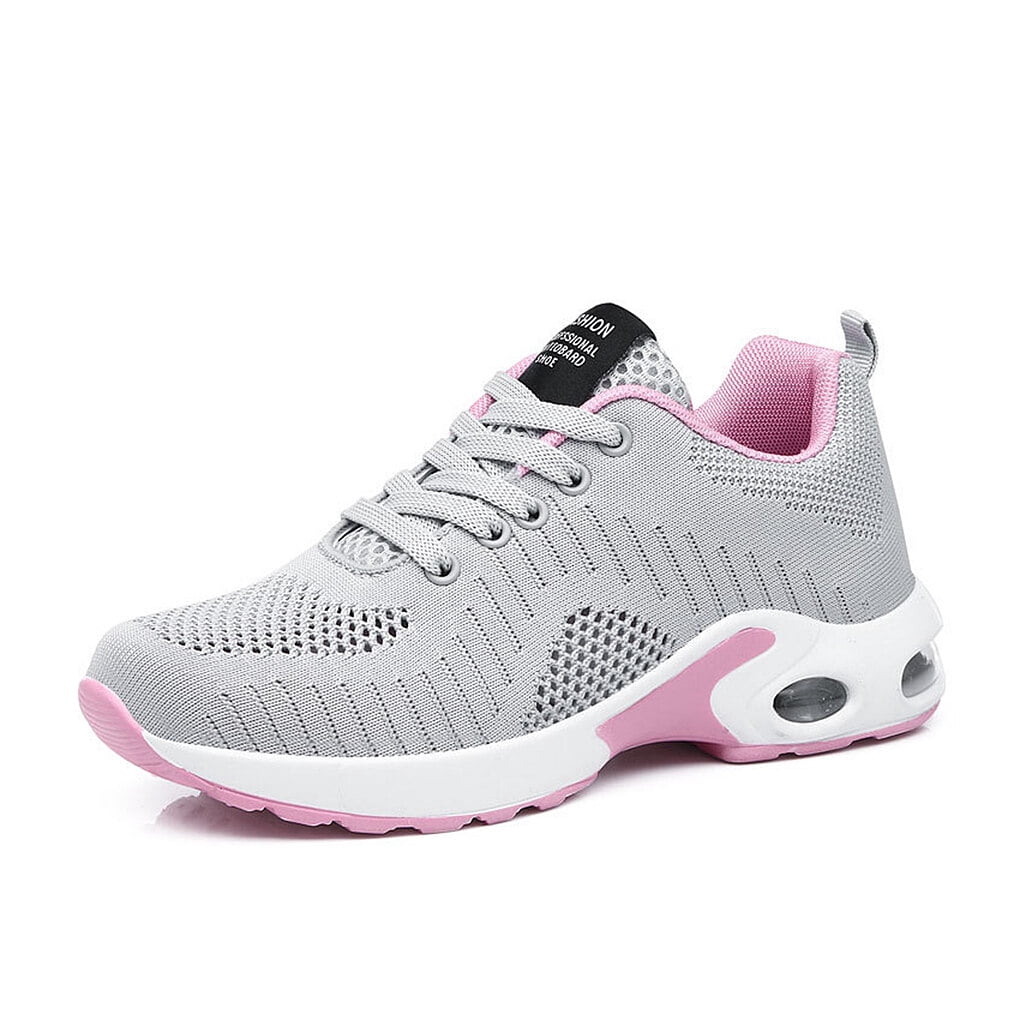 mmirethe 1 Pair Women Running Shoes Knitted Sports Sneakers Outdoor Breathable Walking Gym Shoes US Size, 39