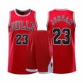 thumbnail image 1 of 1 Pcs Basketball Uniform Set No. 23 Bulls Michael Jordan, 1 of 5