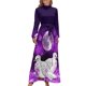 thumbnail image 2 of palomas bajo la lluvia gotas de lluvia cayendo al agua Vestido largo vestidos con mangas largas ropa de mujer vestido de playa, 2 of 5
