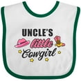 thumbnail image 3 of Inktastic Uncles Little Cowgirl with Cowgirl Hat and Boots Girls Baby Bib, 3 of 4