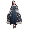 thumbnail image 1 of Bimba Robe Anarkali Imprimée pour Femmes Kurti Indienne Sans Manches Kurta Évasée, 1 of 6