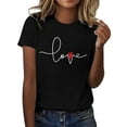 thumbnail image 4 of TRUBKH Womens Tops Valentines Day T Shirts for Women Graphic Valentine Womens Top Fall Tshirts Fall Tops for Women Valentines Day Tops for Women Valentine Top for Women White L, 4 of 7