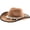 Khaki, variant on Hzzsbu Cow Hat for Women, Felt Western Hats With Macrame Beaded Band Jazz Top Hat Wide Brim Sun Hat Beach Vintage Retro Western Cow Hats for Wedding Party