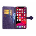 thumbnail image 3 of 3D Embossing Datura Flip Floral Wallet Case Compatible Case for iPhone 11 6.1 inch, 3 of 7