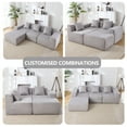 thumbnail image 5 of 100" Cloud Couch, Light Gray Modern Sectional Couches for Living Room, L-Shape Upholstered Modular Sofa with Deep Seats and Right Facing Chaise, 5 of 9