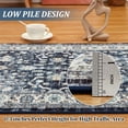 thumbnail image 3 of 10x13 Boho Vintage Rug Soft Large Washable Area Rug Non-Slip Non-Shedding Faux Wool Vintage Rug for Living Room, Kids Playroom, Dining Room (Blue), 3 of 6