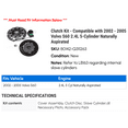 thumbnail image 2 of Clutch Kit - Compatible with 2002 - 2005 Volvo S60 2.4L 5-Cylinder Naturally Aspirated 2003 2004, 2 of 2