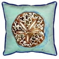 thumbnail image 2 of Betsy Drake HJ605C Sand Dollar - Teal Indoor & Outdoor Throw Pillow- 18 x 18 in., 2 of 4
