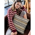 thumbnail image 2 of Plutus Brands Green, Gray Plutus Harmony Border Luxury Throw Pillow 22 in x 22in, Double Sided 22" x 22", 2 of 9
