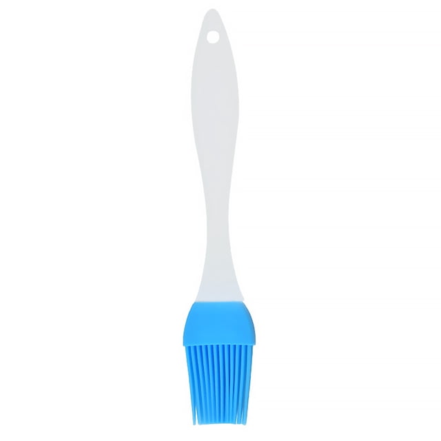 Naiovety Cepillo de silicona para rociar mango transparente, herramienta resistente al calor para hornear barbacoa y repostería Azul