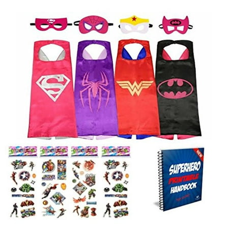 Girl Mask - Vanguard Superhero Girl Cape and Mask set of 4 different styles